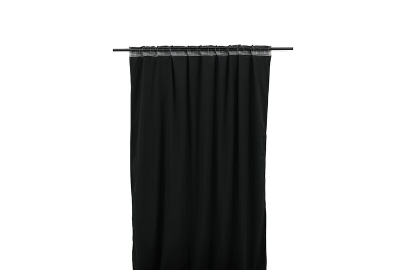 Verho Mary 135x250 cm - Musta - Kodintekstiilit & matot - Verhot - Sivuverho - Verho nauhakujalla
