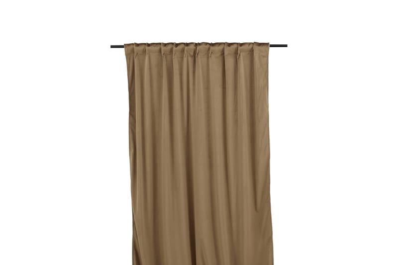 Verho Mary 135x250 cm - Ruskea - Kodintekstiilit & matot - Verhot
 - Sivuverho - Verho nauhakujalla