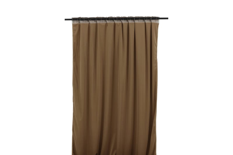 Verho Mary 135x250 cm - Ruskea - Kodintekstiilit & matot - Verhot - Sivuverho - Verho nauhakujalla