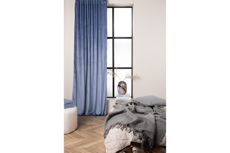 Verho Mary 135x250 cm - Sininen - Kodintekstiilit & matot - Verhot - Sivuverho - Verho nauhakujalla