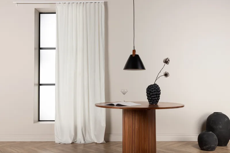 Verho Mary 135x250 cm - Valkoinen - Kodintekstiilit & matot - Verhot - Sivuverho - Verho nauhakujalla