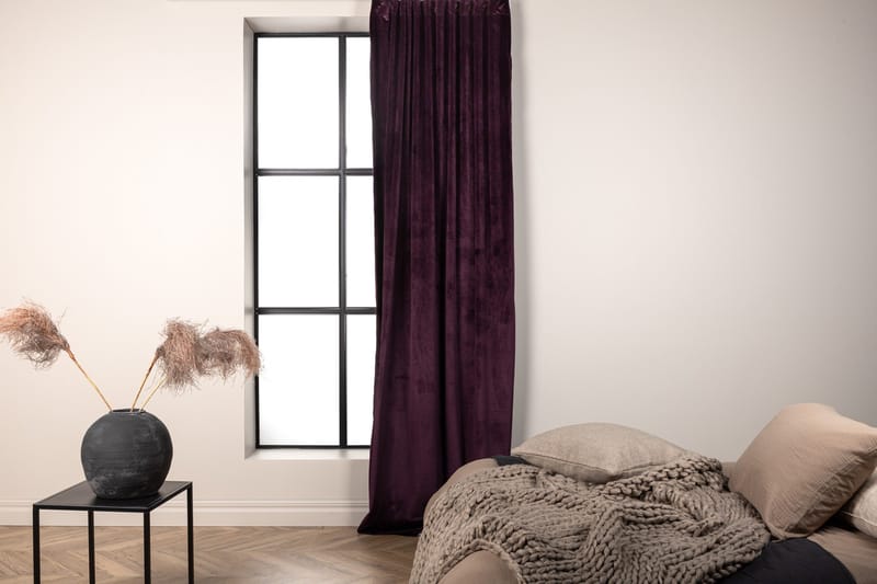 Verho Mary 135x250 cm - Violetti - Kodintekstiilit & matot - Verhot - Sivuverho - Verho nauhakujalla