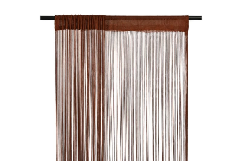 String-verhot 2 kpl 100x250 cm Ruskea - Ruskea - Kodintekstiilit & matot - Verhot
 - Pimennysverhot