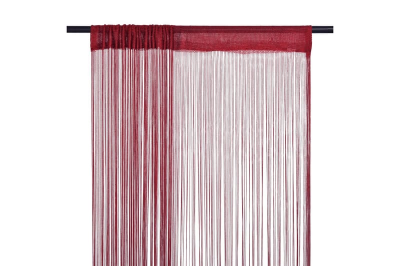 String-verhot 2 kpl 100x250 cm Viininpunainen - Punainen - Pimennysverhot - Verhot