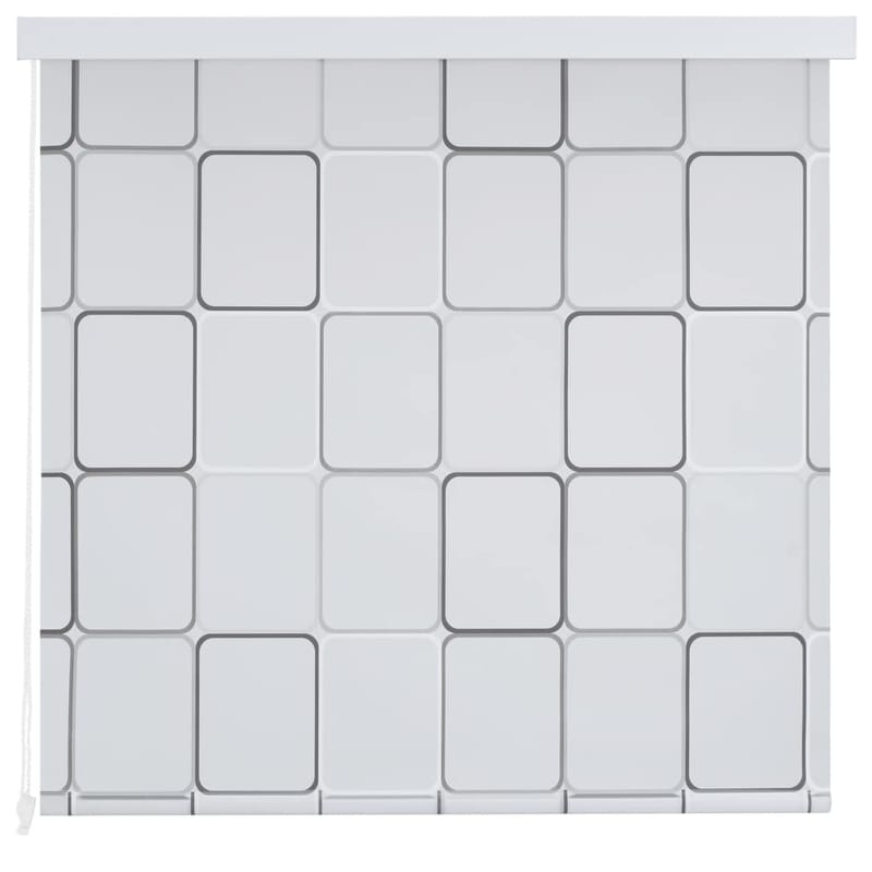 Suihkun rullaverho 120x240 cm neliö - Valkoinen - Kodintekstiilit & matot - Verhot