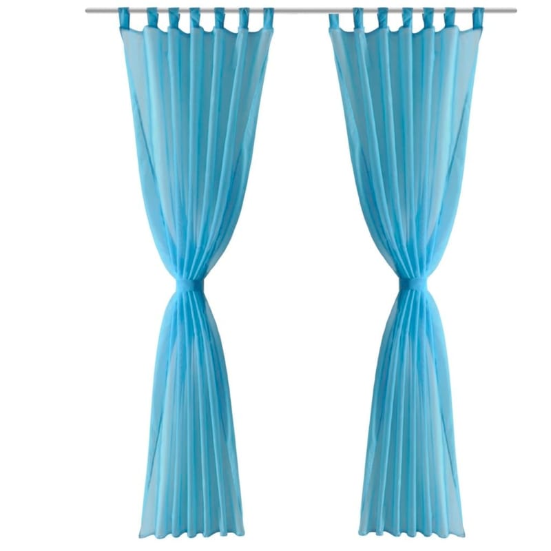 Turquoise panel curtains
