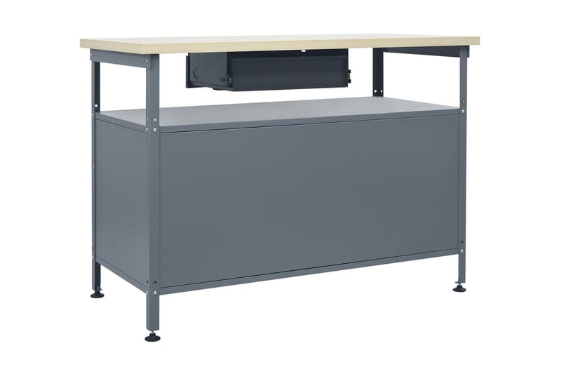 Työtaso musta 120x60x85 cm teräs - Musta - Kodintekstiilit & matot - Verhot
