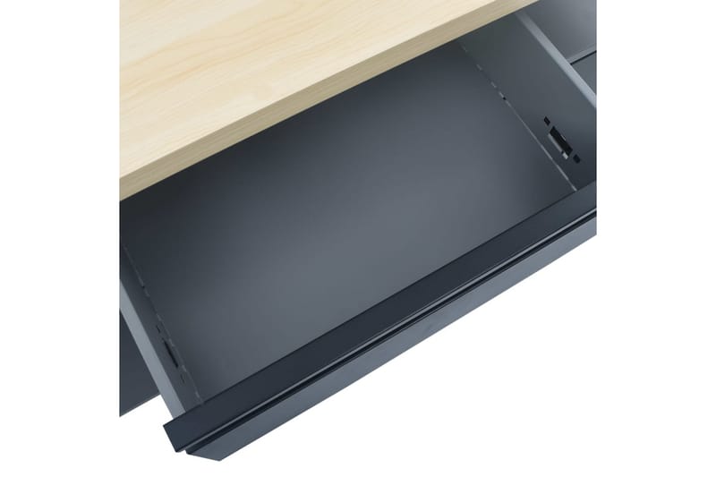 Työtaso musta 120x60x85 cm teräs - Musta - Kodintekstiilit & matot - Verhot