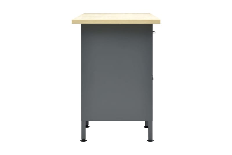 Työtaso musta 160x60x85 cm teräs - Musta - Kodintekstiilit & matot - Verhot