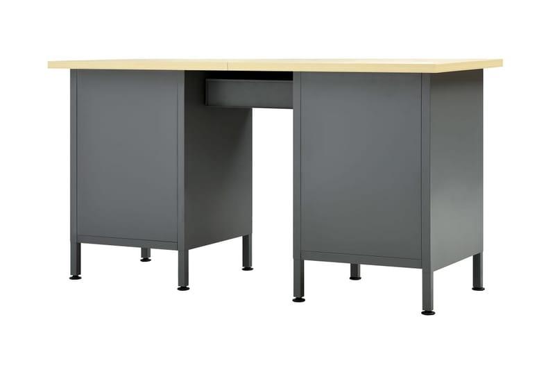 Työtaso musta 160x60x85 cm teräs - Musta - Kodintekstiilit & matot - Verhot