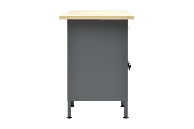 Työtaso musta 160x60x85 cm teräs - Musta - Kodintekstiilit & matot - Verhot