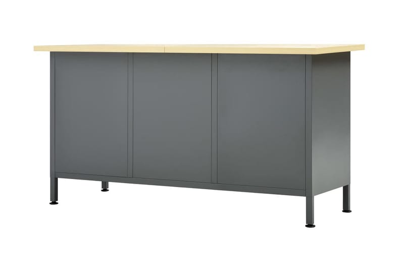 Työtaso musta 160x60x85 cm teräs - Musta - Kodintekstiilit & matot - Verhot