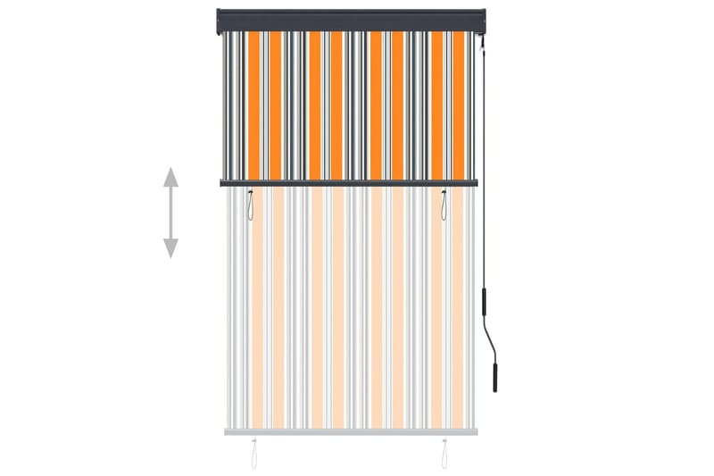 Ulkorullaverho 100x250 cm keltainen ja sininen - Keltainen - Kodintekstiilit & matot - Verhot
