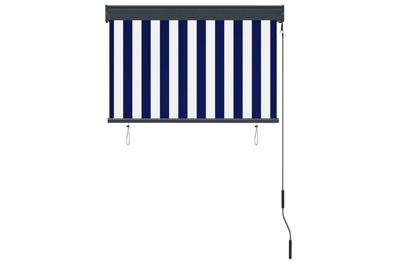 Ulkorullaverho 100x250 cm sininen ja valkoinen - Sininen - Kodintekstiilit & matot - Verhot