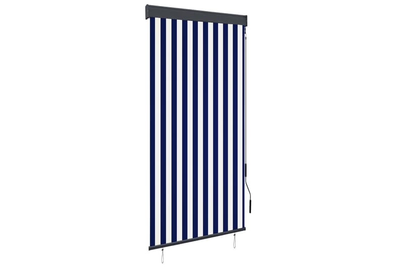 Ulkorullaverho 100x250 cm sininen ja valkoinen - Sininen - Kodintekstiilit & matot - Verhot