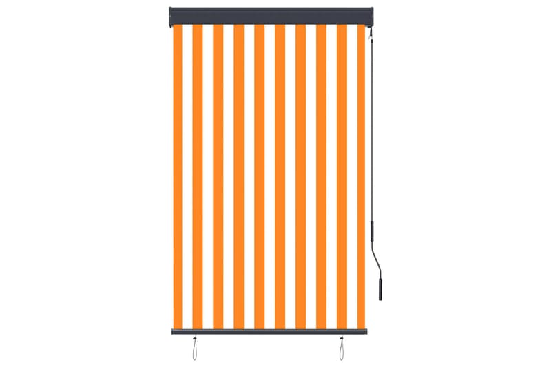 Ulkorullaverho 100x250 cm valkoinen ja oranssi - Oranssi - Kodintekstiilit & matot - Verhot