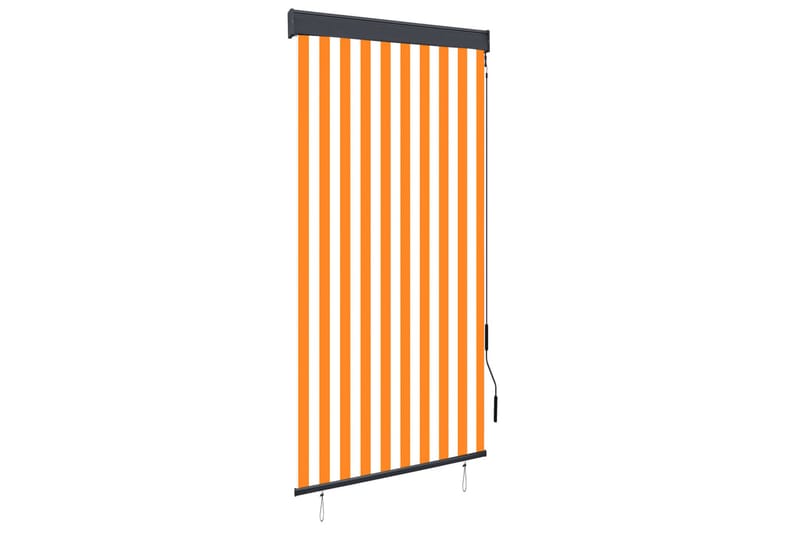 Ulkorullaverho 100x250 cm valkoinen ja oranssi - Oranssi - Kodintekstiilit & matot - Verhot