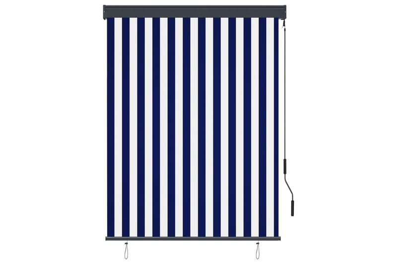 Ulkorullaverho 120x250 cm sininen ja valkoinen - Sininen - Kodintekstiilit & matot - Verhot