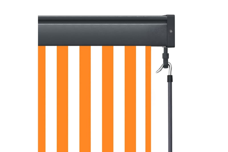 Ulkorullaverho 120x250 cm valkoinen ja oranssi - Oranssi - Kodintekstiilit & matot - Verhot
