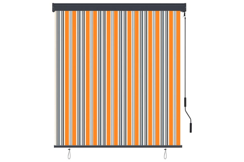 Ulkorullaverho 140x250 cm keltainen ja sininen - Keltainen - Kodintekstiilit & matot - Verhot