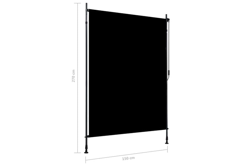 Ulkorullaverho 150x270 cm antrasiitti - Harmaa - Kodintekstiilit & matot - Verhot