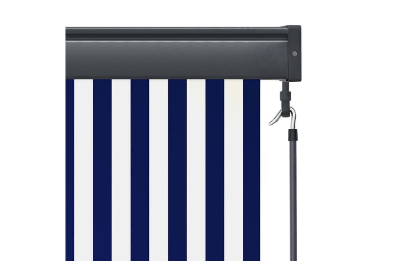 Ulkorullaverho 60x250 cm sininen ja valkoinen - Sininen - Kodintekstiilit & matot - Verhot