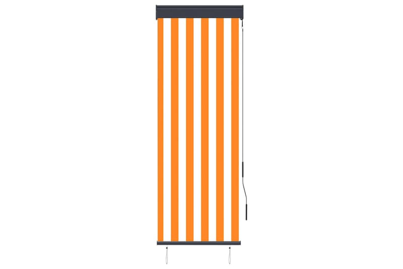 Ulkorullaverho 60x250 cm valkoinen ja oranssi - Oranssi - Kodintekstiilit & matot - Verhot