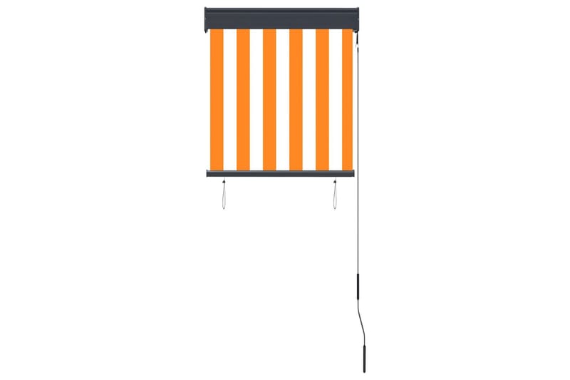 Ulkorullaverho 60x250 cm valkoinen ja oranssi - Oranssi - Kodintekstiilit & matot - Verhot