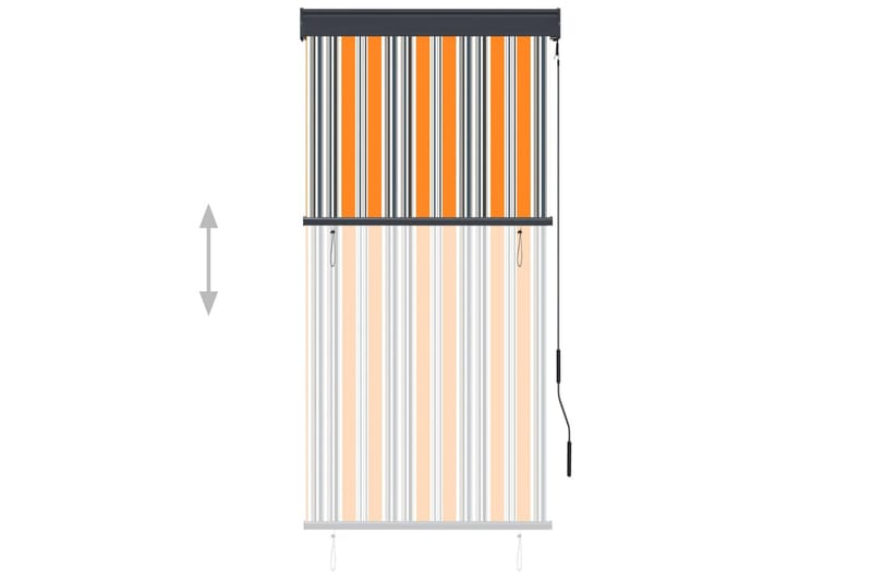 Ulkorullaverho 80x250 cm keltainen ja sininen - Keltainen - Kodintekstiilit & matot - Verhot