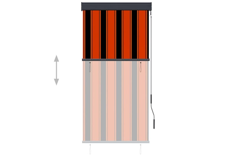 Ulkorullaverho 80x250 cm oranssi ja ruskea - Oranssi - Verhot
 - Rullaverho