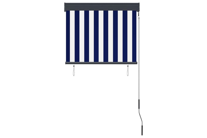 Ulkorullaverho 80x250 cm sininen ja valkoinen - Sininen - Kodintekstiilit & matot - Verhot