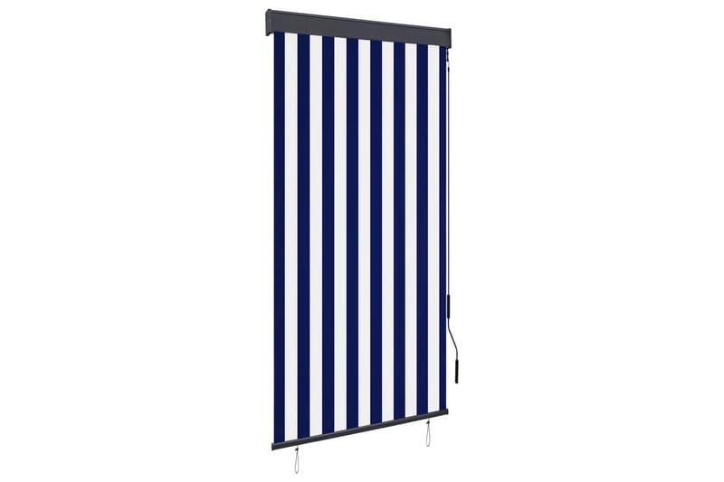 Ulkorullaverho 80x250 cm sininen ja valkoinen - Sininen - Kodintekstiilit & matot - Verhot