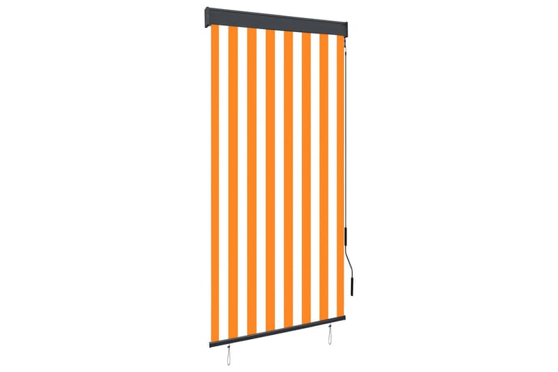 Ulkorullaverho 80x250 cm valkoinen ja oranssi - Oranssi - Kodintekstiilit & matot - Verhot