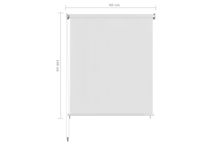 Ulkorullaverho valkoinen 60x140 cm HDPE - Valkoinen - Verhot
 - Rullaverho