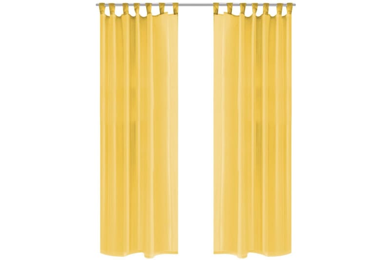 Voileeverhot 2 kpl 140x175 cm Keltainen - Keltainen - Kodintekstiilit & matot - Verhot
 - Pimennysverhot