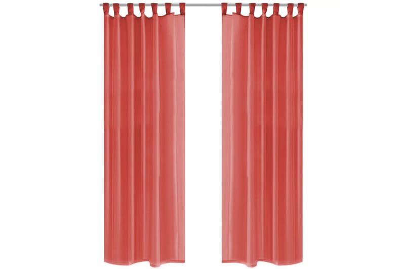 Voileeverhot 2 kpl 140x225 cm Punainen - Punainen - Kodintekstiilit & matot - Verhot
 - Pimennysverhot