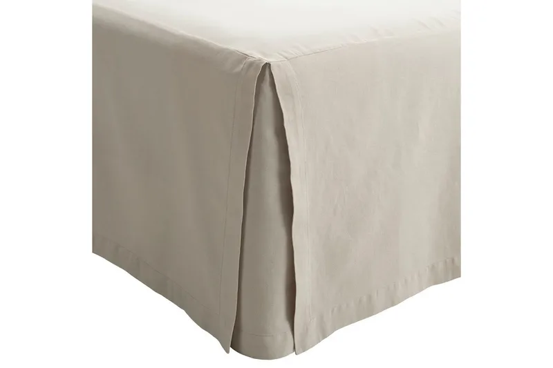 Sängynhelma Borganäs of Sweden - 90 x 200 + 45 cm, Greige - Kodintekstiilit & matot - Vuodevaatteet - Helmalakana - Helmalakana yhden hengen sänkyyn