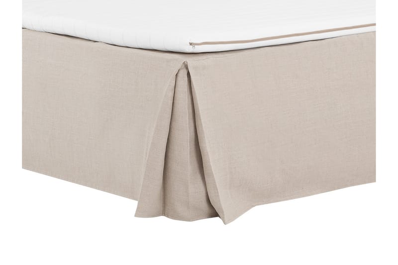 Helmalakana Avril 160x200 cm - Beige - Kodintekstiilit & matot - Vuodevaatteet - Helmalakana - Helmalakana parisänkyyn