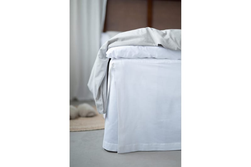 Sängynhelma Borganäs of Sweden - 160 x 200 + 58 cm, Valkoinen - Kodintekstiilit & matot - Vuodevaatteet - Helmalakana - Helmalakana parisänkyyn