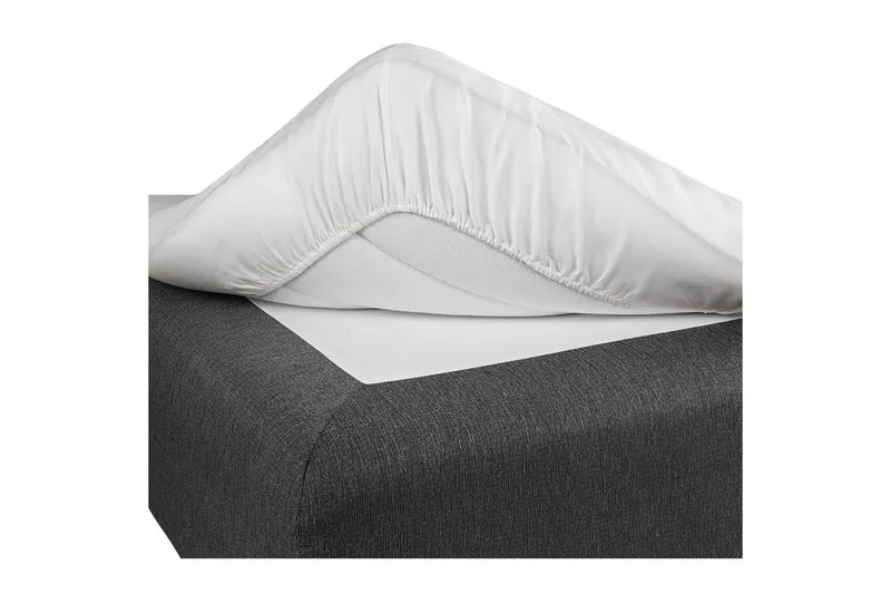 Muotoonommeltu lakana Borganäs of Sweden - 160 x 200 cm, Valkoinen - Kodintekstiilit & matot - Vuodevaatteet - Lakana
 - Joustolakana