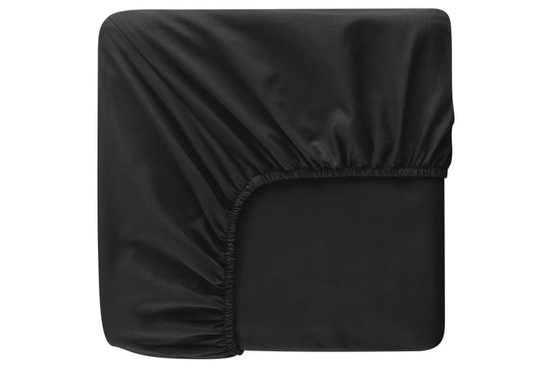 Muotoonommeltu lakana Borganäs of Sweden - 90 x 200 cm, Musta - Kodintekstiilit & matot - Vuodevaatteet - Lakana
 - Joustolakana