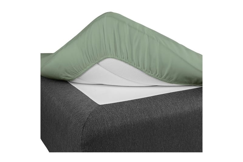 Muotoonommeltu lakana Borganäs of Sweden - 160 x 200 cm, Vihreä - Kodintekstiilit & matot - Vuodevaatteet - Lakana
 - Joustolakana