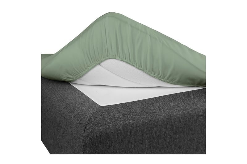 Muotoonommeltu lakana Borganäs of Sweden - 160 x 200 cm, Vihreä - Kodintekstiilit & matot - Vuodevaatteet - Lakana
 - Joustolakana