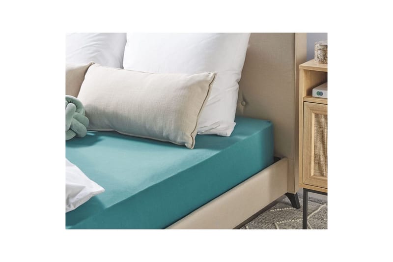 Pussilakana Hofuf Turkoosi, 200x200 cm - Turkoosi, 200x200 cm - Kodintekstiilit & matot - Vuodevaatteet - Lakana - Joustolakana