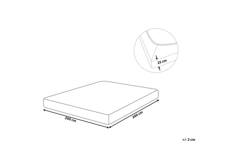 Pussilakana Hofuf Vaaleansininen, 200x200 cm - Vaaleansininen, 200x200 cm - Kodintekstiilit & matot - Vuodevaatteet - Lakana - Joustolakana