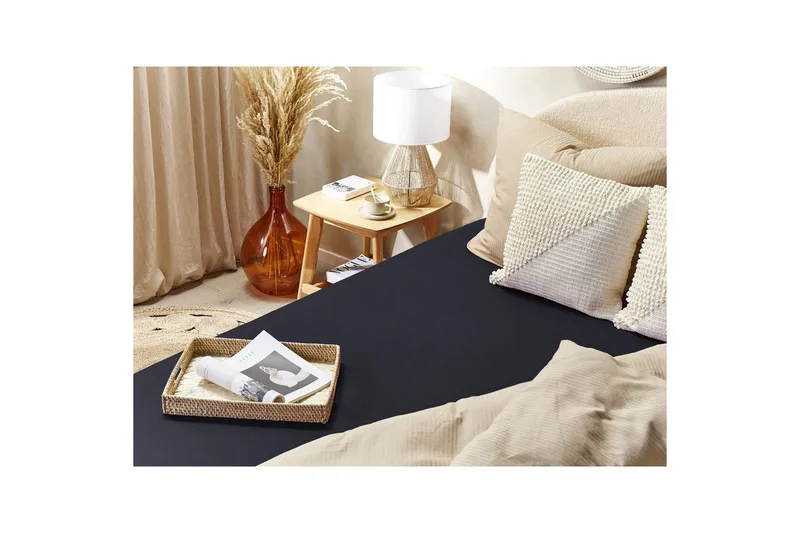 Pussilakana Janbu Musta, 160x200 cm - Musta, 160x200 cm - Kodintekstiilit & matot - Vuodevaatteet - Lakana - Joustolakana