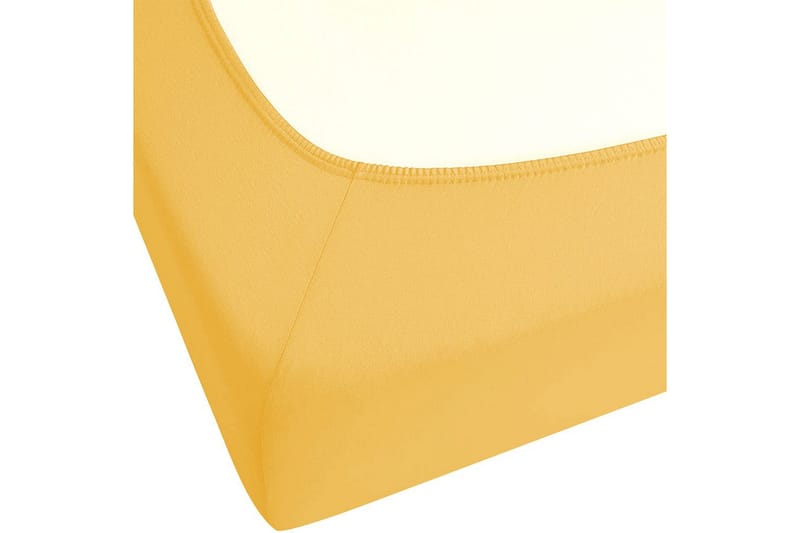 Pussilakana Janbu Sinapinkeltainen, 90x200 cm - Sinapinkeltainen, 90x200 cm - Kodintekstiilit & matot - Vuodevaatteet - Lakana - Joustolakana