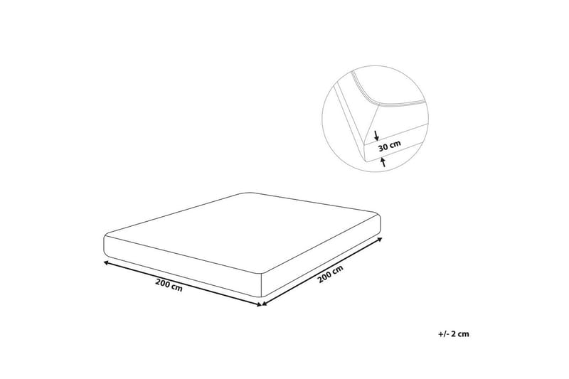Pussilakana Janbu Vaaleanharmaa, 200x200 cm - Vaaleanharmaa, 200x200 cm - Kodintekstiilit & matot - Vuodevaatteet - Lakana - Joustolakana