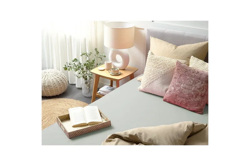 Pussilakana Janbu Vaaleanvihreä, 140x200 cm - Vaaleanvihreä, 140x200 cm - Kodintekstiilit & matot - Vuodevaatteet - Lakana - Joustolakana