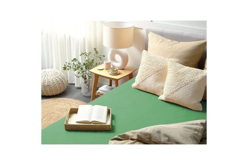 Pussilakana Janbu Vihreä, 180x200 cm - Vihreä, 180x200 cm - Kodintekstiilit & matot - Vuodevaatteet - Lakana - Joustolakana